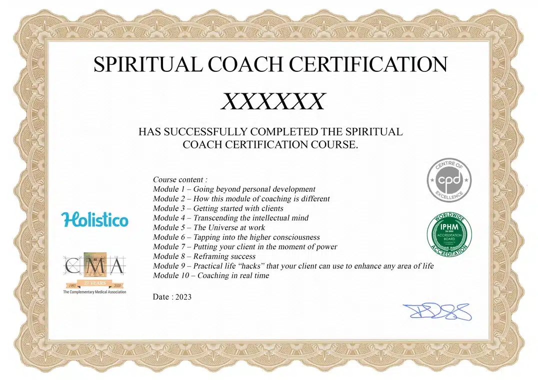 Certificate In Spiritual Coaching almaoasis